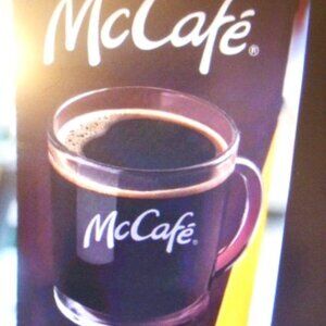 88" High McDONALDS Collapsible FRENCH McCafe ADVERTISING Banner 33" Wide